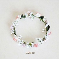 Jual Flower crown Lady Peachfast Mawar Putih Murah