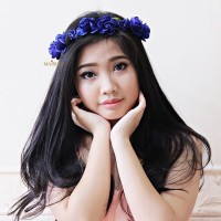 Jual Flower crown Rosemary Biru Murah