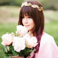 Jual Flower crown daun klasik emas coklat Murah