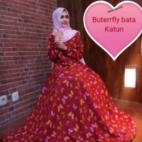GAMIS SYARI BERGO SET BUSUI JUMBO :BW3491 BUTERFLY SYARII KATUN JEPANG