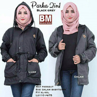 Murah PA155 All Colour jaket bb parka hitam abu premium / bb vans 2in1