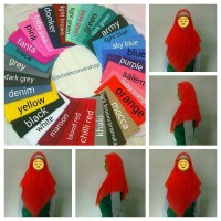 Jual jilbab segiempat katun rawis polos Murah