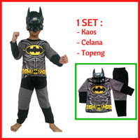 Jual Promo Baju Kaos Anak Kostum Topeng Superhero Batman/ Laki laki / Murah Murah