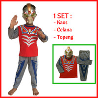 Jual Promo Baju Kaos Anak Kostum Topeng Superhero Ultraman/Laki laki/Murah Murah