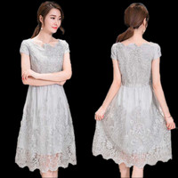 Jual Dress Baju Gaun Pesta Wanita Elegant Korea chiffon brokat gauze 541 Murah