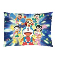 Sarung Bantal custom Doraemon #1 45x65 cm gambar 2 sisi