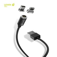 Jual WSKEN X-Cable Mini 2 Magnetic for Micro USB & Apple Lightning (Black) Murah