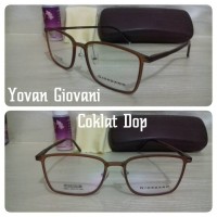 Kacamata Frame Giordano coklat dop Gratis lensa minus/clinder/plus