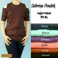 Jual Blouse Sabrina Rajut Lengan Pendek Murah