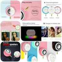 Jual BEAUTY SPEAKER + LAMPU SELFIE LAMP 2 IN 1 / LAMPU DISKO Murah
