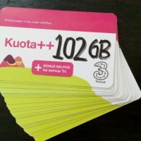 Jual VOUCER DATA TRI ++ 102 GB 4G LTE /VOUCHER 102 GIGA/VOUCER TRI 102GB Murah