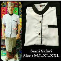 Jual kemeja safari lengan pendek pakaian adat bali pria Murah