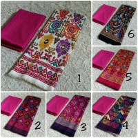 Jual Kain kebaya brukat brokat dan satin nuansa pink Murah