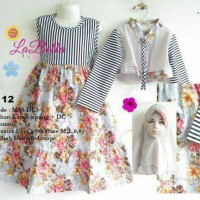 Jual Baju Muslim Anak Labella (Usia 3-6th) MS8-DC3 Coklat No.12 Murah