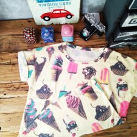 Jual t shirt yellow pop art style vintage design grosir Murah