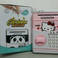 Jual Celengan Brankas Deposit Bank Mainan Tabungan Doraemon Kitty Minion Murah