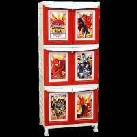 Lemari Plastik Napolly - Spiderman 6 Pintu 163 SPGC