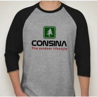 Kaos tshirt raglan consina adventure outdoor premium