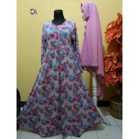 Jual Long Dress Gamis Set Syar'i Hijab Khimar Busui Missbee Bubble Crepe Murah