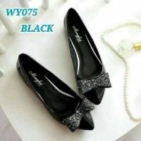 Jual Sepatu Wanita Flat Shoes Pita Gliter SDB79 Murah