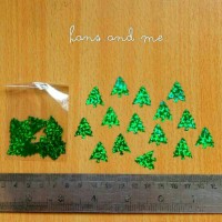 Jual Payet / Manik Pohon Natal Hijau Laser - Hiasan Pernik Ornamen Natal Murah
