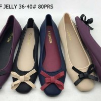 Jual Sepatu Flat Pita | Jelly Shoes Wanita - Flat Shoes Slip On Murah