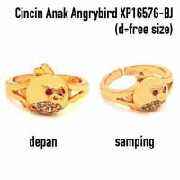 XP1657G-BJ Cincin Anak Angry Bird Perhiasan Lapis Emas Gold