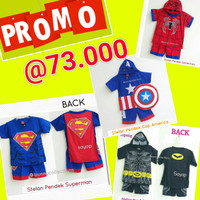 Jual PROMO!! BAJU BATMAN SPIDERMAN SUPERMAN CAPTAIN AMERIKA -STELAN MURAH Murah