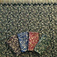 Jual B152 Kain Batik Prada Emas Motif Bunga | Bisa Set Dengan Embos Murah