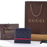 Dompet Gucci Bi-Fold Guccissima Web P138042E Domper Cowok Pria