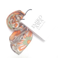 Kerudung Segiempat Motif Orange flower Retro / Hijab / Jilbab / Squa