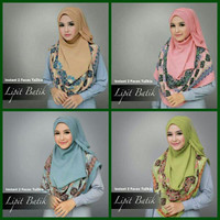 Hijab Modern Jilbab Instan 2 Face NEW Kerudung Pashmina Scarf Square