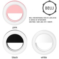 Jual Belli Rechargeable Selfie Ring Light lampu kamera / BIGO Murah