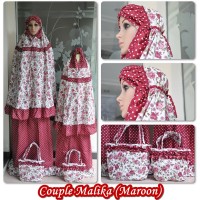 Mukena Couple Malika Maroon Dewasa