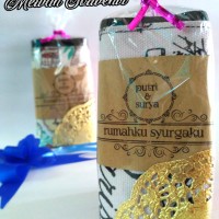 Jual Souvenir pernikahan pouch kanvas motif Murah