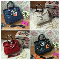 HERMES BIRKIN CROCO GLOSY FULL DIAMOND 30/TAS HERMES