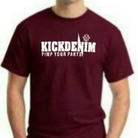 KAOS DISTRO TSHIRT KICK DENIM T SHIRT BAJU PRIA KICKDENIM TRENDY