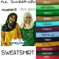 Jual kaos polos lengan panjang | kaos macam warna | sweatshirt | cikcik Murah