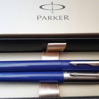 Jual Paket Parker Blue Beauty: 1pcs Jotter Blue BP+1pcs Vector Std.Blue RB Murah