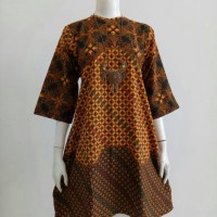 TUNIK BATIK SOGAN & LAWASAN - DRESS BATIK SOLO - BAJU BATIK HIJAB