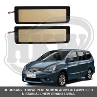 TEMPAT PLAT NOMOR MOBIL ACRYLIC LAMPU LED NISSAN GRAND ALL NEW LIVINA