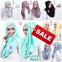 Sale!! Jilbab Hana Instan Apple Hijab Warna Hitam
