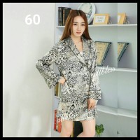 Jual baju tidur KIMONO Jepang Leopard Black Polkadot lingerie daster Murah