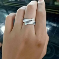 cincin perak asli perak 925 lapis emas putih