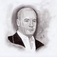 Jual LUKIS WAJAH PORTRAIT BLACK AND WHITE Murah