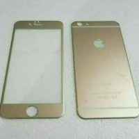 Jual IPHONE 6/6s (2in1) PREMIUM 3D GLASS GOLD WITH CAMERA PROTECTOR GOLD Murah