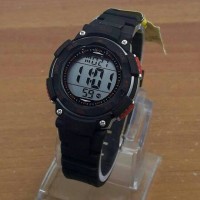Jam Tangan Wanita Terbaru QQ Digital Rubber Premium Black