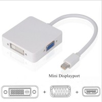 Jual KABEL MINI DISPLAY PORT KE MULTI ADAPTER HDMI+VGA+DVI THUNDERBOLT DELL Murah
