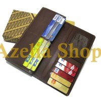 DOMPET KULIT PRIA/WANITA MODEL PANJANG COKLAT TUA ASLI GARUT