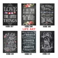 Jual Poster Art Frame Kayu Unik Wall Decor 20x30 - Chalkboard Murah